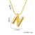 Moderate Luxury Letter Text Number Titanium Steel 18K Gold Plated Necklaces