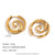 Fashion Circle Ellipse Geometric Stainless Steel Electroplating Earrings