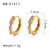 IG Style Irregular Tennis / Diamond Line Geometric Stainless Steel Electroplating Earrings