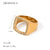 IG Style Quadrilateral Stainless Steel Electroplating Rings