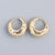 925 Sterling Silver Moderate Luxury Stripe Silver Electroplating Stud Earrings