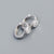 925 Sterling Silver Ellipse Geometric Silver Diamond Inlay Stud Earrings