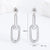 Elegant Round Droplet Stainless Steel Electroplating Stud Earrings