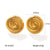 IG Style Conch Chinese Zodiac Animal Geometric Stainless Steel Electroplating Earrings