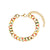 Women Fashion Stripe Geometric Stainless Steel 18K Gold Plated Bracelets