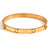 Minimalist Circle Stainless Steel 18K Gold Plated Bangles