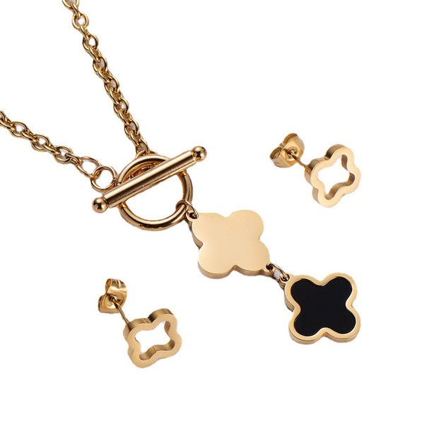 Expressive Four-leaf Clover Stainless Steel Pendants