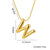 Moderate Luxury Letter Text Number Titanium Steel 18K Gold Plated Necklaces