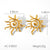 IG Style Sun Geometric Stainless Steel Electroplating Earrings