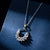 Minimalist Flower Geometric Titanium Steel Diamond Inlay Necklaces