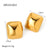 IG Style Circle Geometric Stainless Steel 18K Gold Plated Earrings