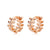 Korean Women Geometric Metal Copper Stud Earrings