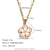 Fashion Petal Geometric Stainless Steel 18K Gold Plated Necklaces