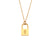 Fashion Letter Number Text Stainless Steel 18K Gold Plated Necklaces