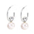 Versatile Pearl Geometric Zircon Drop Earrings