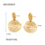 IG Style Circle Geometric Stainless Steel 18K Gold Plated Earrings