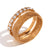 Vintage Fashion Retro Circle Geometric Stainless Steel 18K Gold Plated Rings