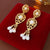 Luxurious Flower Droplet Geometric Flower Alloy Electroplating Earrings