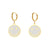 Fashion Circle Geometric Stainless Steel 18K Gold Plated Earrings