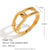 Fashion Quadrilateral Circle Geometric Stainless Steel 18K Gold Plated Rings