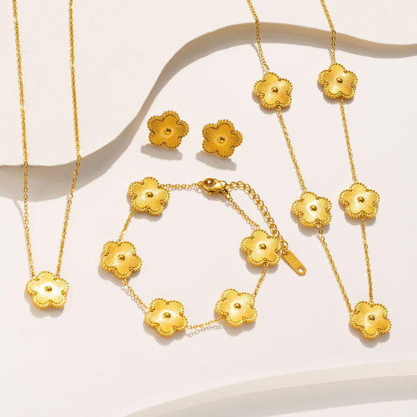 Minimalist Round Geometric Stainless Steel 18K Gold Plated Necklaces