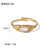 Women IG Style Circle Irregular Geometric Stainless Steel 18K Gold Plated Rings