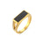 Women Geometric Stainless Steel 18K Gold Plated Rings