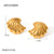 IG Style Shell Stainless Steel 18K Gold Plated Earrings