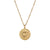 Fashion Round Geometric Stainless Steel 18K Gold Plated Necklaces