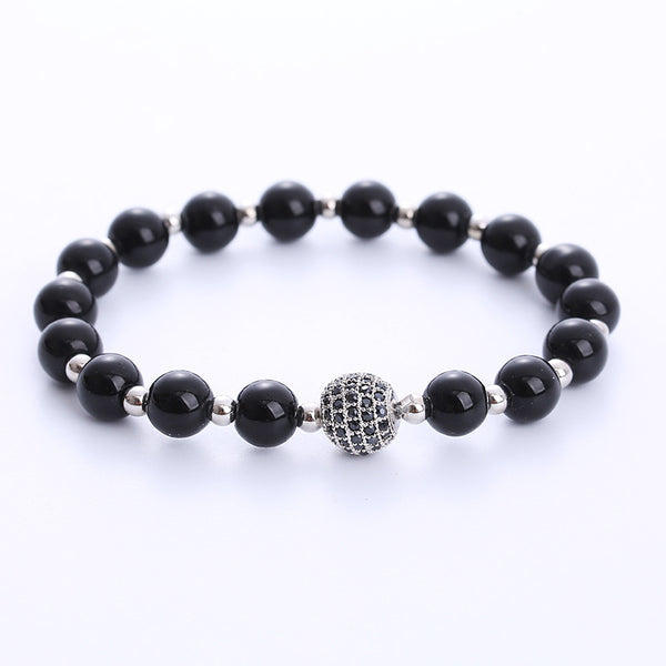 Retro Unisex Vintage Geometric Agate Electroplating Beaded Bracelets