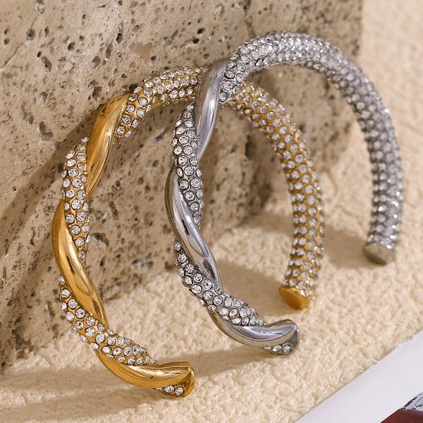 Fashion Circle Stainless Steel Electroplating Bangles