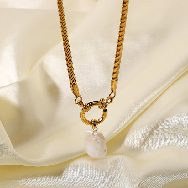 IG Style Heart Stainless Steel 18K Gold Plated Necklaces