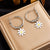 Fashion Flower Titanium Steel Electroplating Earrings