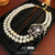 Women Luxurious Flower Plant Artificial Pearl Electroplating Jewelry Sets