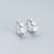 925 Sterling Silver Moderate Luxury Round Geometric Silver Inlay Earrings