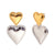 Fashion Heart Stainless Steel 18K Gold Plated Stud Earrings