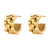 Fashion Round Geometric Stainless Steel 18K Gold Plated Stud Earrings