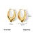 IG Style Hollow Geometric Stainless Steel Electroplating Earrings