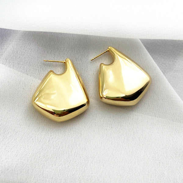 Irregular Irregular Copper Electroplating Earrings