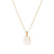 Minimalist Letter Number Text Stainless Steel 18K Gold Plated Necklaces