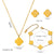 Moderate Luxury Quadrilateral Geometric Heart Titanium Steel 18K Gold Plated Necklaces