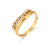 Women Fashion Ellipse Geometric Stainless Steel 18K Gold Plated Rings