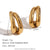 Fashion Stripe Geometric Stainless Steel 18K Gold Plated Stud Earrings