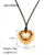 IG Style Heart Stainless Steel 18K Gold Plated Necklaces