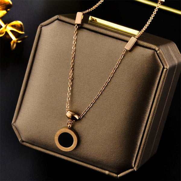 Geometric Titanium Steel 18K Gold Plated Necklaces