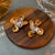 Korean Flower Flower Metal Electroplating Earrings