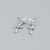 925 Sterling Silver Korean Butterfly Chinese Zodiac Animal Silver Diamond Inlay Stud Earrings