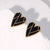 Minimalist Heart Stainless Steel Electroplating Stud Earrings