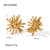 Sun Geometric Stainless Steel Electroplating Stud Earrings