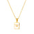 Minimalist Letter Number Text Stainless Steel 18K Gold Plated Necklaces